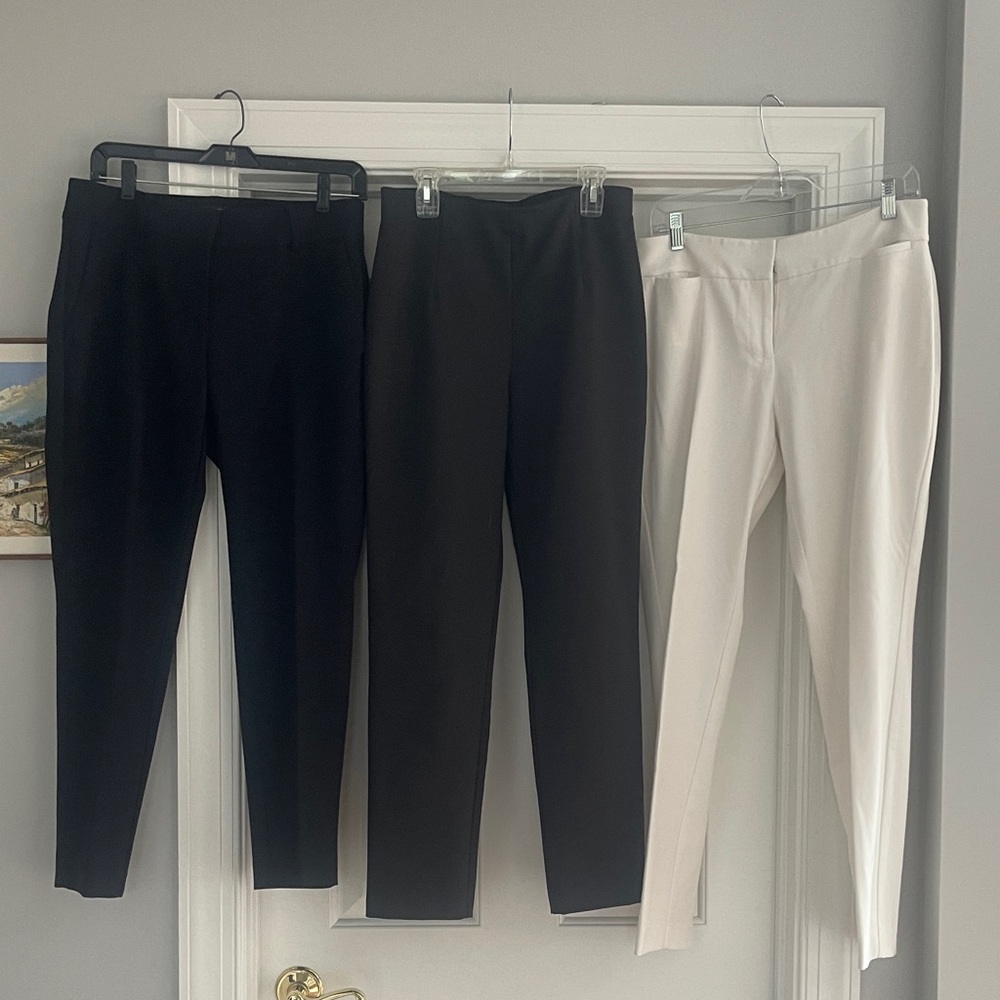 Ann Taylor Loft Black, Gray, and White Women's Trousers